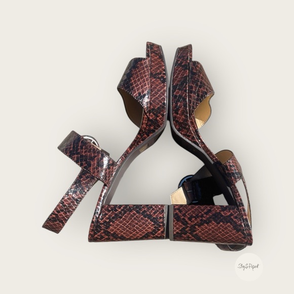 CL by Chinese Laundry Snake Print Block Heel Sandals – Size 10M - Picture 1 of 16